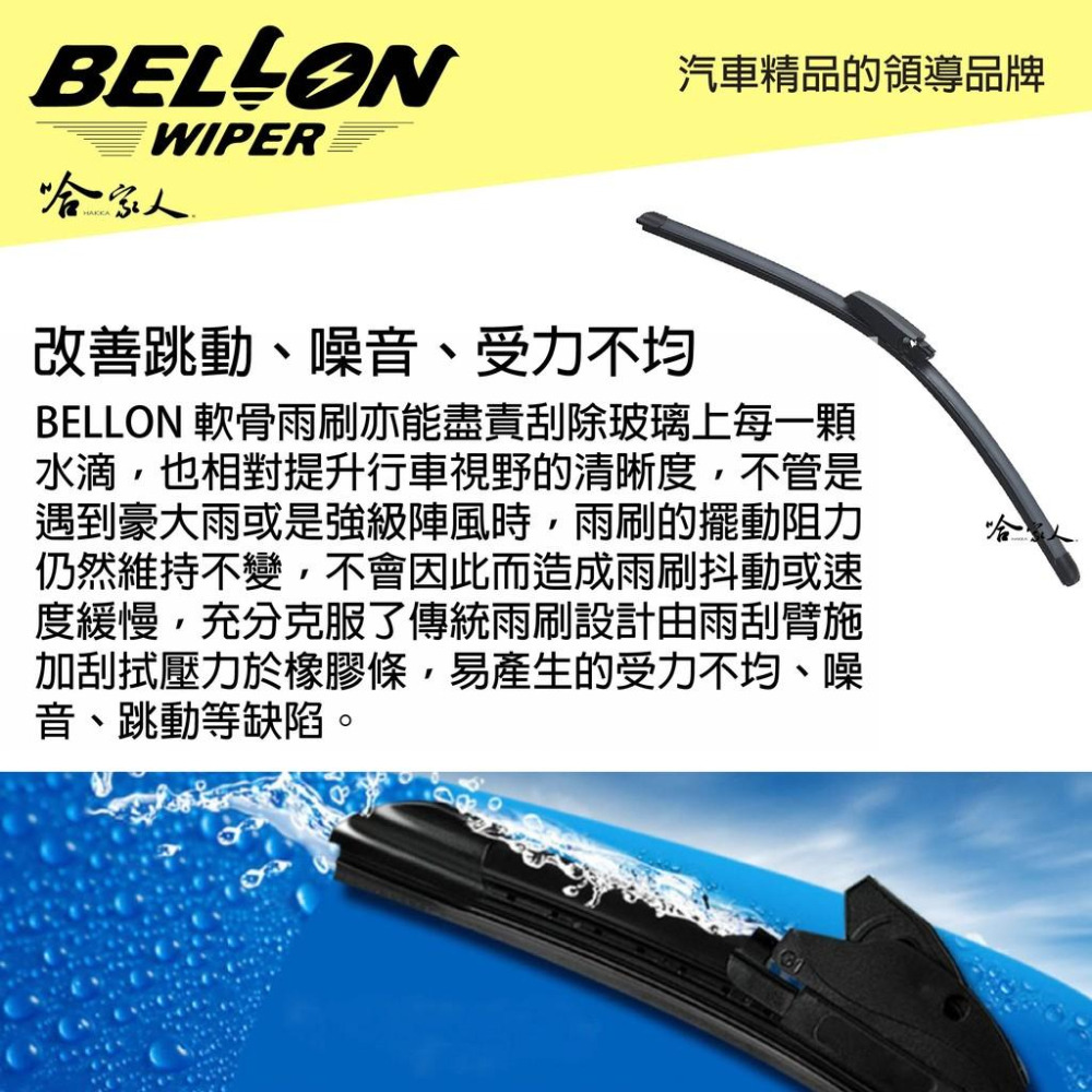 BELLON CHALLENGER 專用接頭雨刷 【免運贈雨刷精】  三菱  20吋   20吋 三節式雨刷 哈家人-細節圖4
