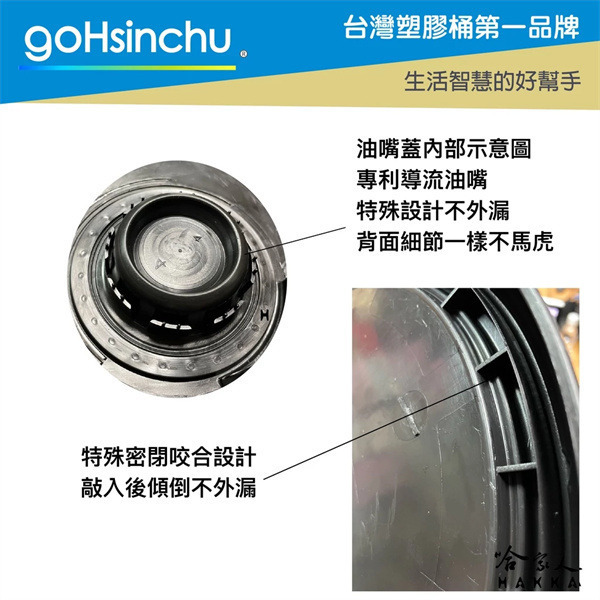 20L 塑膠桶 黑色 台灣製造 全新品 機油桶 油桶 油漆桶 洗車水桶 水桶 油嘴蓋 蓋子 加油嘴 密封桶 哈家人-細節圖3