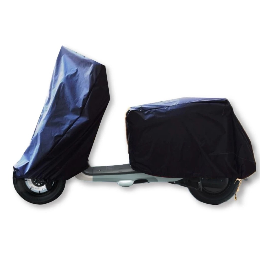 GOGORO EZZY 2件式 機車專用車罩 贈收納包 防風加厚款 防水 遮陽 車頭套 兩件式車套 前後車罩 哈家人-細節圖2