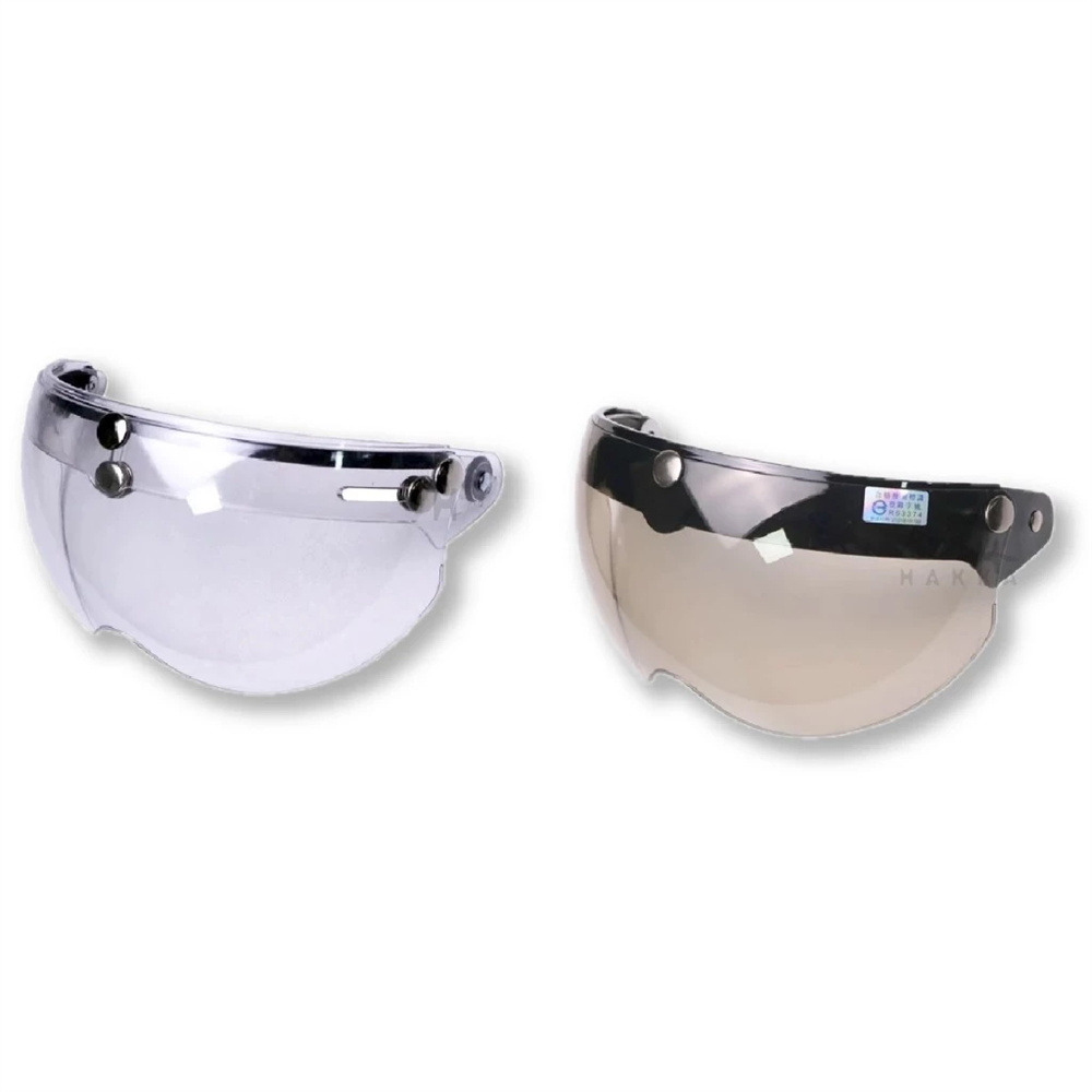 EVO 安全帽飛行鏡片 強化 抗uv 現貨 護目鏡 w鏡片 強化凸鏡 透明鏡片 抗UV 長鏡片 三釦式 鏡片 哈家人-細節圖2