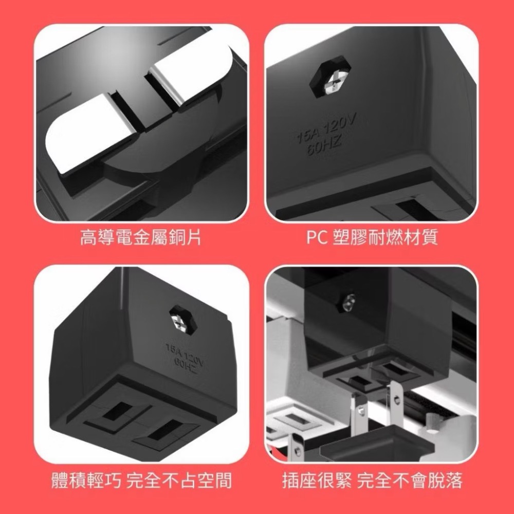 🔌LED 軌道燈 電源插座🔌可轉接軌道燈電源給電器使用 15安培負載-細節圖5
