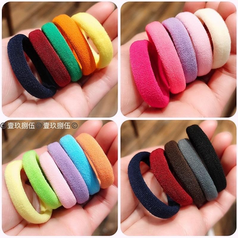 毛巾髮圈 無接縫髮圈 多色髮圈 馬卡龍色 毛巾圈《1985life 生活》無縫髮束 髮束 髮圈 高彈力 糖果色 無接縫-細節圖2