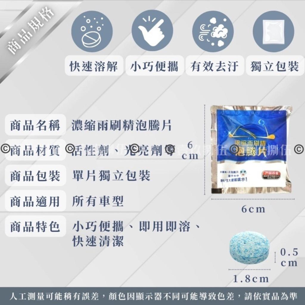 濃縮雨刷錠 獨立包裝 雨刷精 發泡錠《1985life 生活》雨刷精發泡錠 雨刷水 雨刷清潔錠 發泡錠 清潔片 雨刷-細節圖2