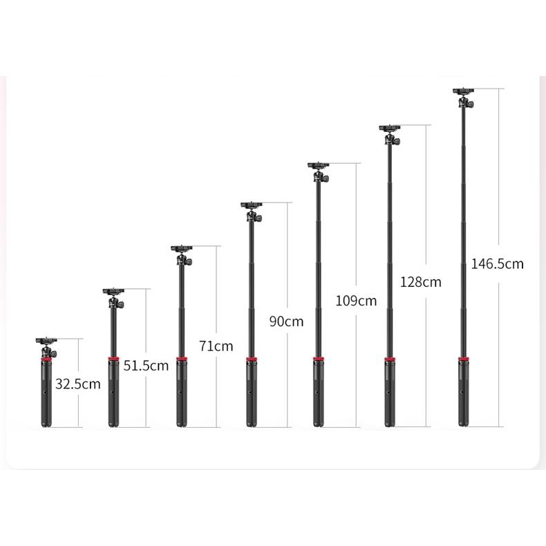 台南現貨 Ulanzi MT-44 自拍桿 三腳架 可伸長 萬向雲台 桌面腳架 VLOG 直播配件 麥克風-細節圖3