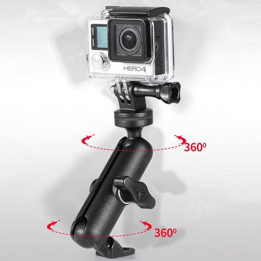 台南現貨 後照鏡支架 可調角度 機車行車紀錄器 GOPRO SJ2000 Mio DB-1 運動相機 鏡座支架-細節圖2