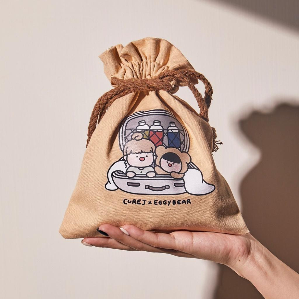 洗髮精CUREJ x Eggbear熊妹聯名旅行小袋 CUREJ 春夏秋冬旅行組 贈一組試用包及旅行小袋-細節圖2