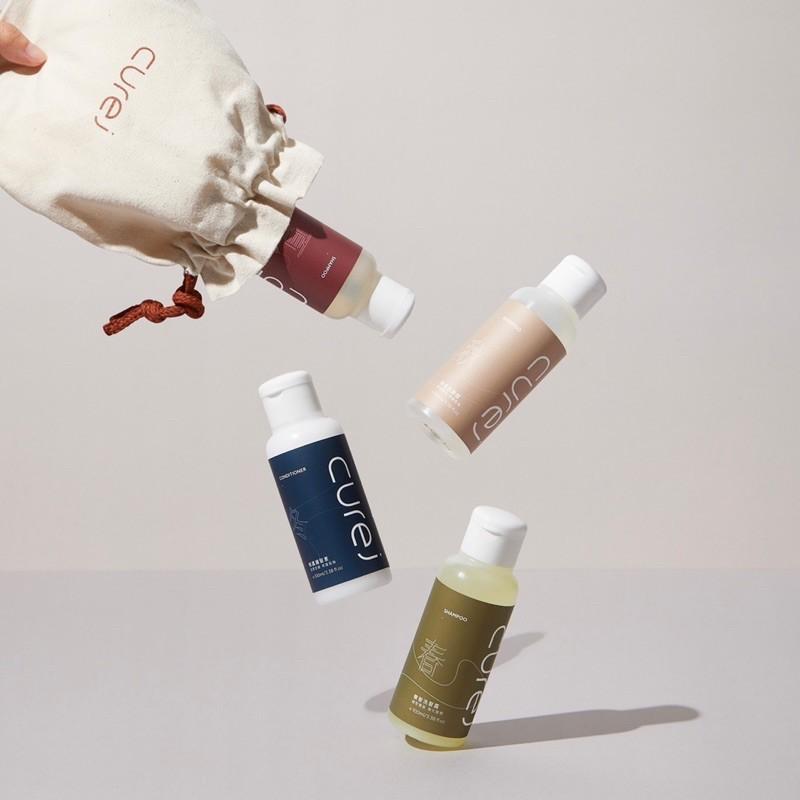 洗髮精CUREJ x Eggbear熊妹聯名旅行小袋 CUREJ 春夏秋冬旅行組 贈一組試用包及旅行小袋-細節圖3