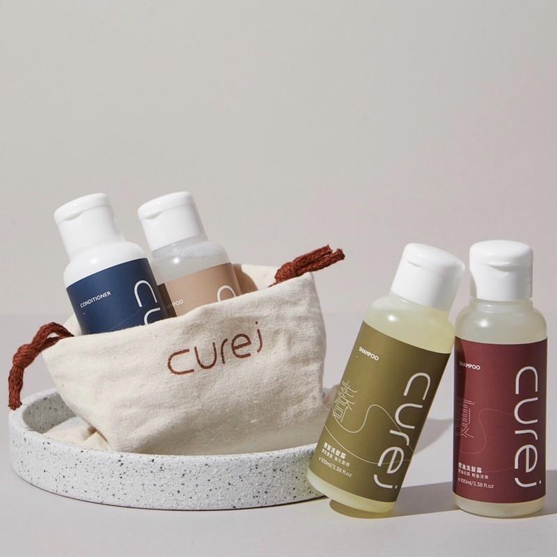 洗髮精CUREJ x Eggbear熊妹聯名旅行小袋 CUREJ 春夏秋冬旅行組 贈一組試用包及旅行小袋-細節圖4