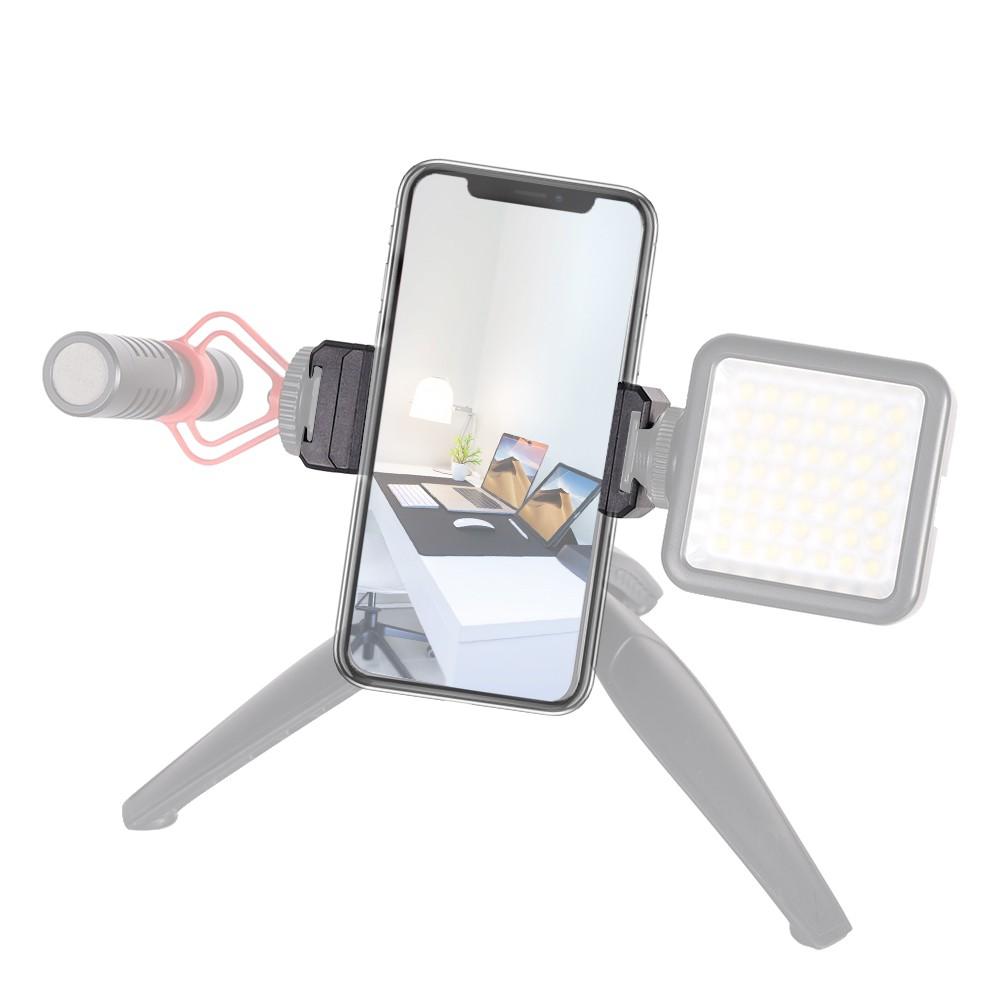 台南現貨 雙冷靴手機夾 ㄇ型手機夾 補光燈支架 補光燈手機夾 麥克風手機夾 雙熱靴手機夾-細節圖6