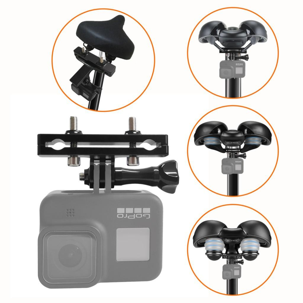 台南現貨 GOPRO hero9 8 7 6 5 腳踏車 坐墊 支架 腳踏車記錄支架 自行車 固定支架 坐墊夾-細節圖3
