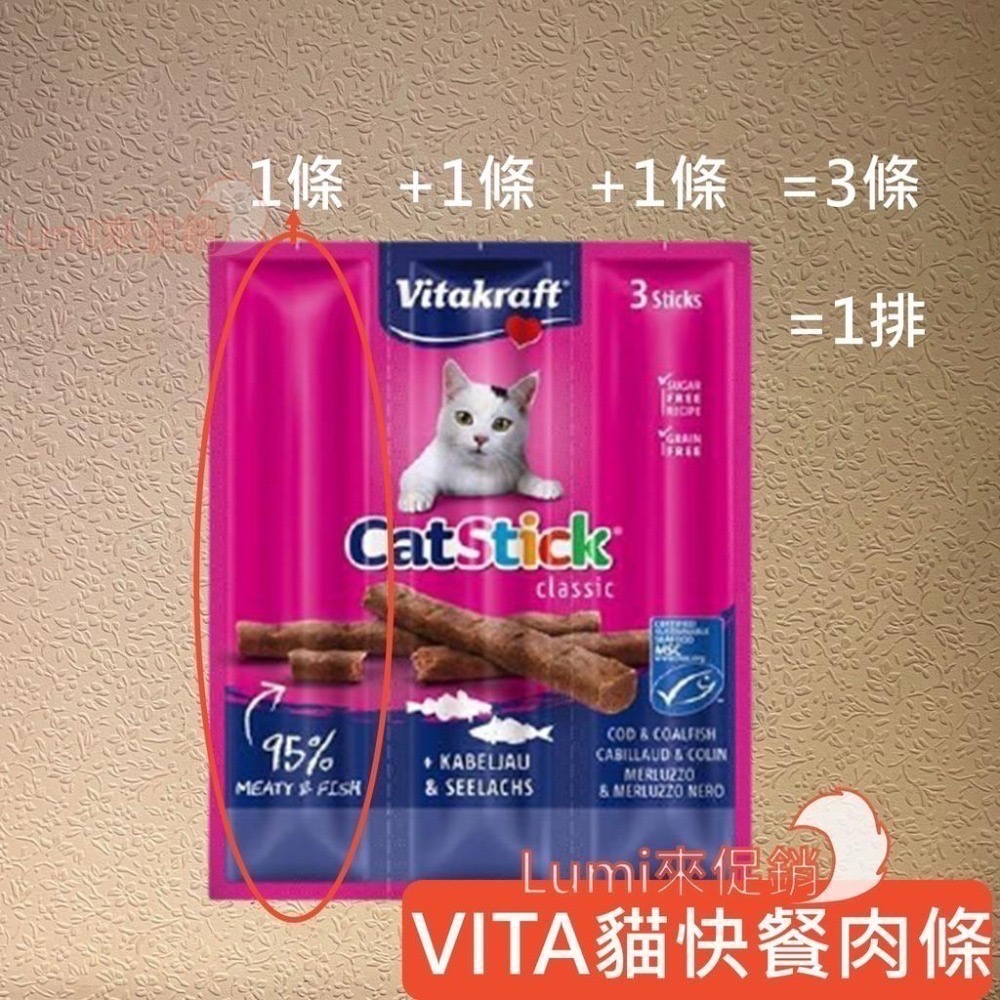 [Lumi來促銷]20排一盒/德國/Vita/貓肉條點心/Vitakraft/快餐肉條/18克/貓快餐/VITA肉條-細節圖4