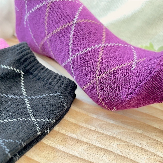 👍凱美棉襪業｜MIT台灣製 大童純棉菱格紋女襪 18-22cm 凱美棉業-細節圖4