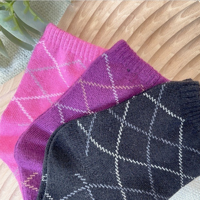 👍凱美棉襪業｜MIT台灣製 大童純棉菱格紋女襪 18-22cm 凱美棉業-細節圖5