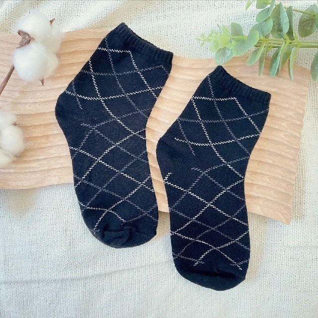 👍凱美棉襪業｜MIT台灣製 大童純棉菱格紋女襪 18-22cm 凱美棉業-細節圖6