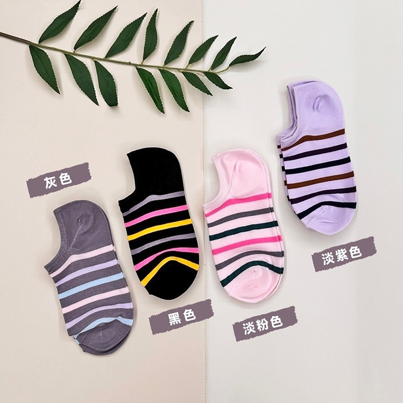 👍凱美棉襪業｜MIT台灣製 純棉條紋直角襪 22-26cm-細節圖2