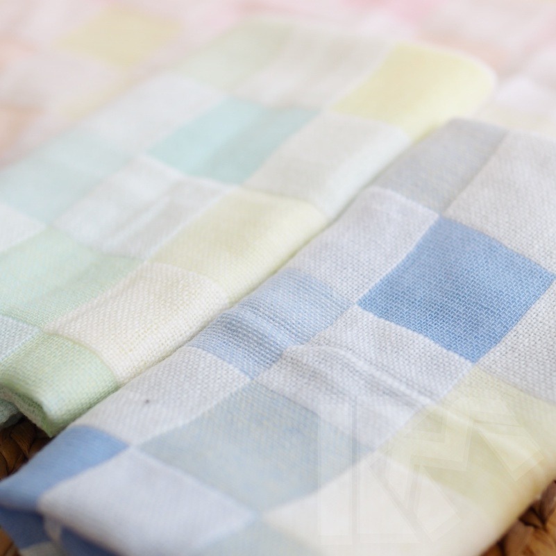 👍凱美棉業｜純棉彩格雙層紗布童巾 適用新生兒洗臉巾/嬰兒毛巾 凱美棉業-細節圖4