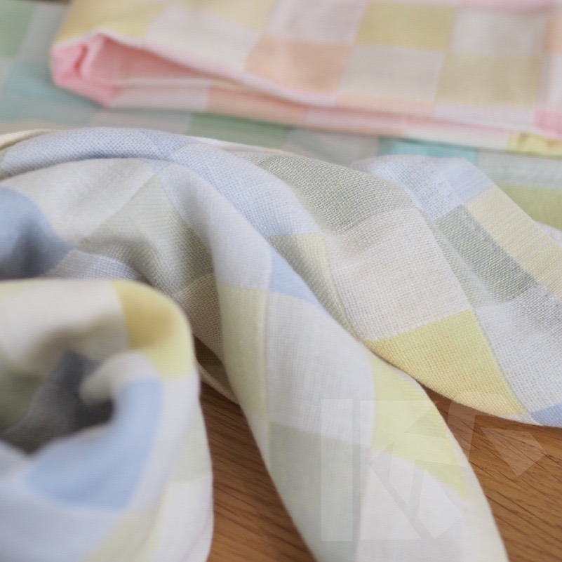 👍凱美棉業｜純棉柔順紗布彩格童巾/擦澡巾/洗臉巾-細節圖4
