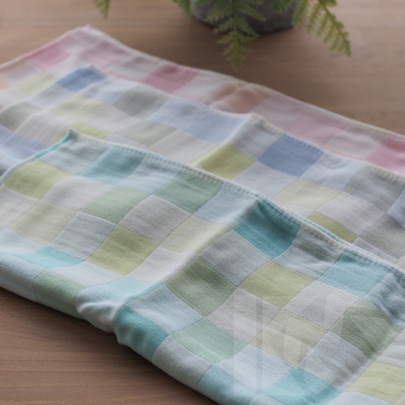 👍凱美棉業｜純棉柔順紗布彩格童巾/擦澡巾/洗臉巾-細節圖5