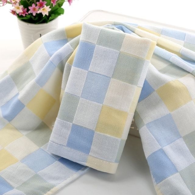 👍凱美棉業｜純棉柔順紗布彩格童巾/擦澡巾/洗臉巾-細節圖7