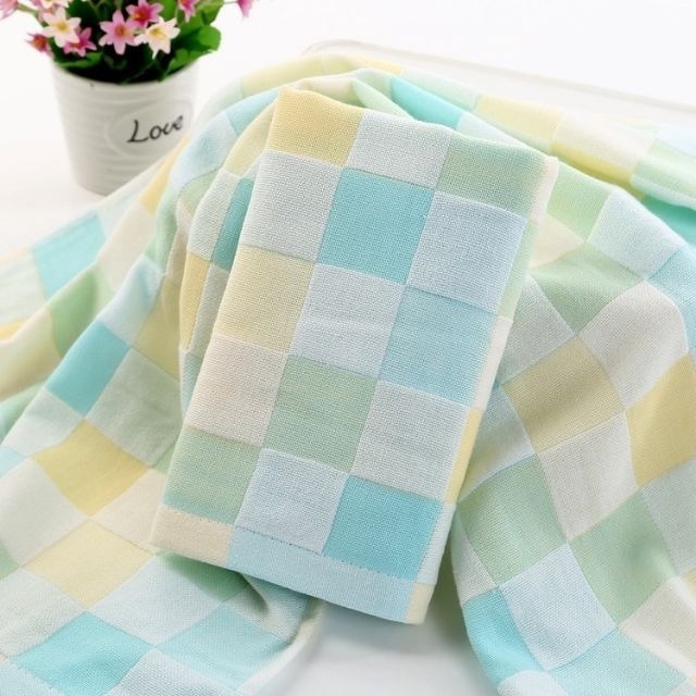 👍凱美棉業｜純棉柔順紗布彩格童巾/擦澡巾/洗臉巾-細節圖8