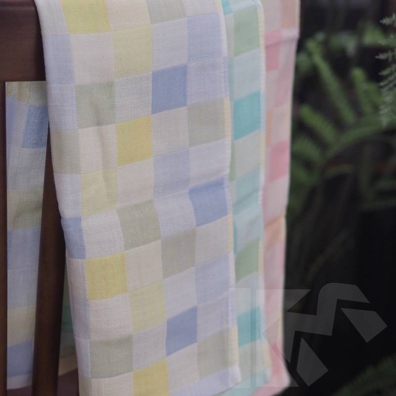 👍凱美棉業｜純棉柔順紗布彩格童巾/擦澡巾/洗臉巾-細節圖9