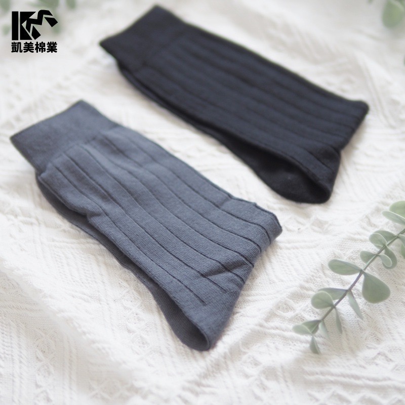 👍凱美棉襪業｜MIT台灣製 素色純棉中筒襪 加大款 男襪-細節圖3