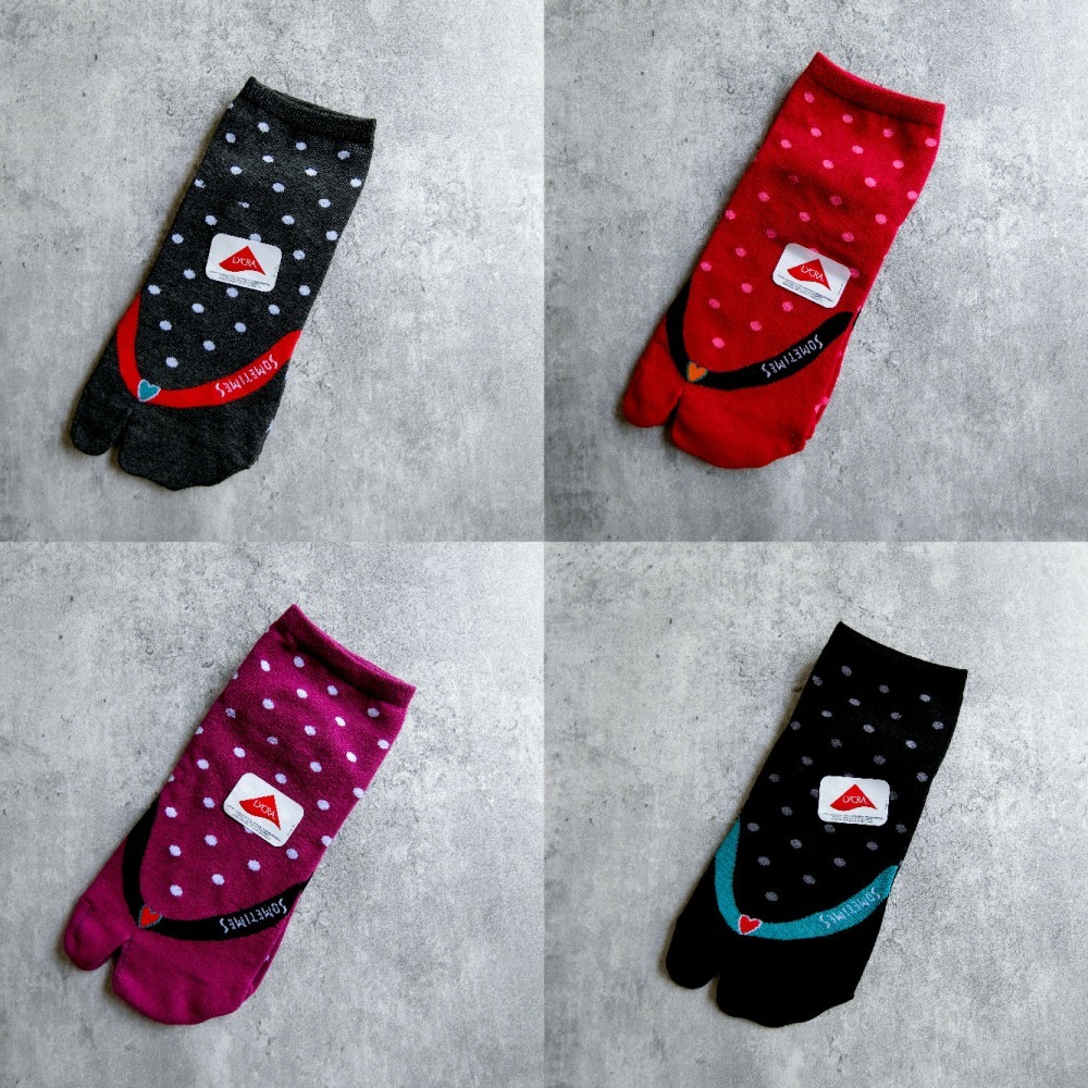 👍凱美棉業｜ MIT台灣製 萊卡LYCRA 舒適升級 細針對目兩趾襪 點點夾腳拖款 22-26cm-細節圖9