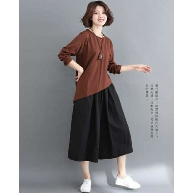 👍凱美棉業｜頂級 棉麻休閒復古寬鬆七分褲裙-細節圖5