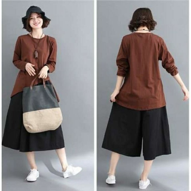 👍凱美棉業｜頂級 棉麻休閒復古寬鬆七分褲裙-細節圖6