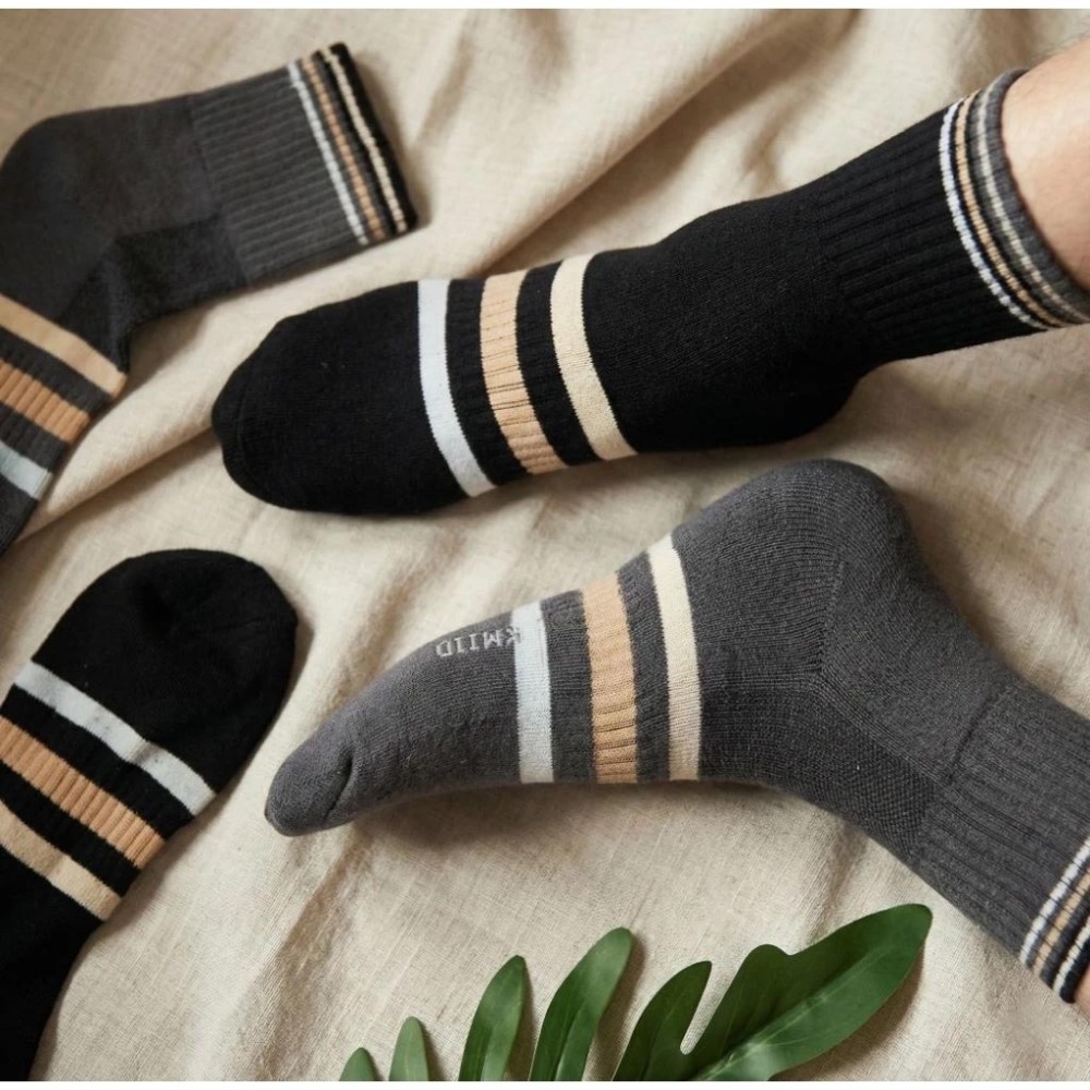 👍凱美棉襪業｜MIT台灣製造 高品質純棉運動氣墊襪 直條造型款 凱美棉業-細節圖2