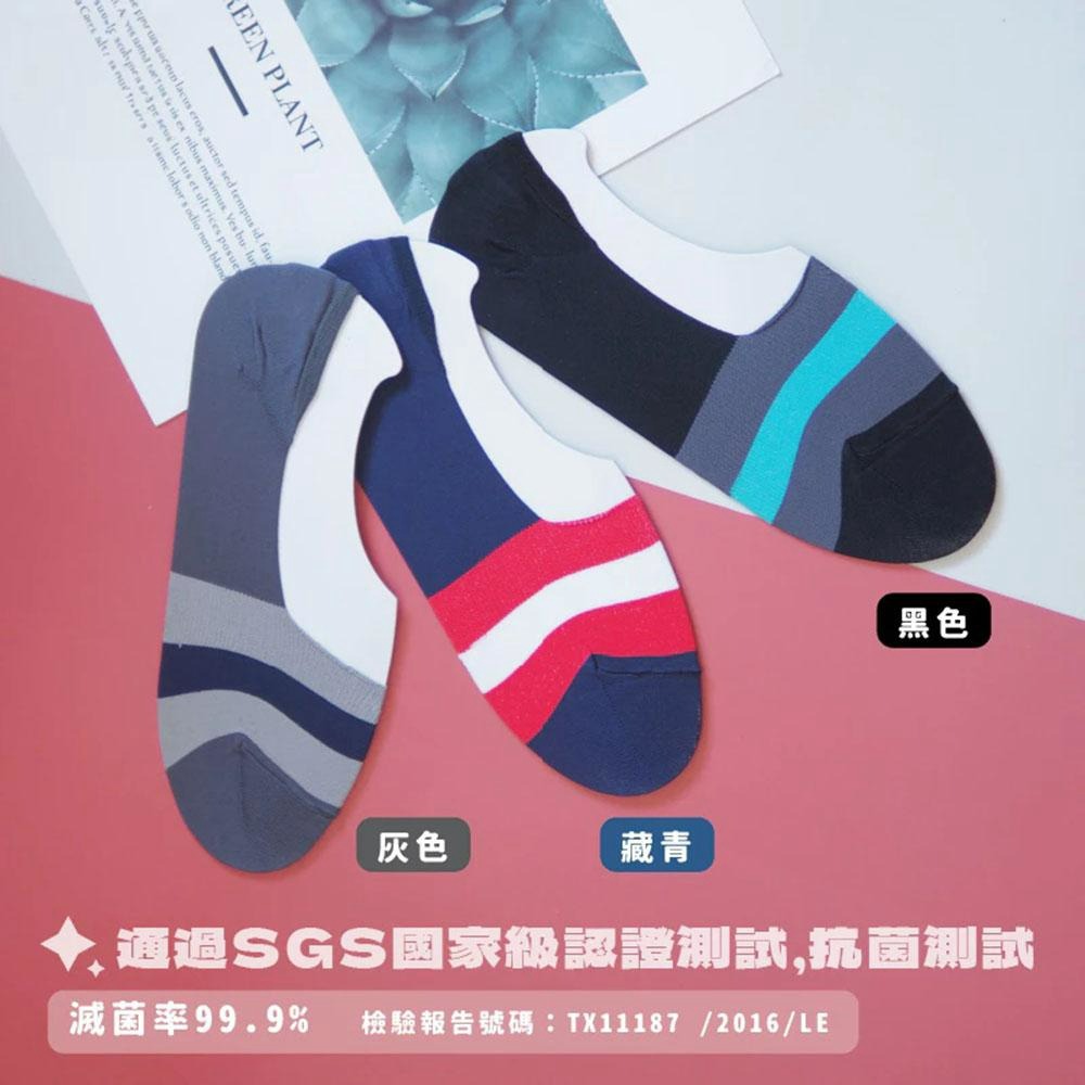 👍凱美棉業｜隨機出色 MIT台灣製 Protimo 抗菌纖維系列襪 超細纖維消臭男襪套 條紋多款-細節圖4