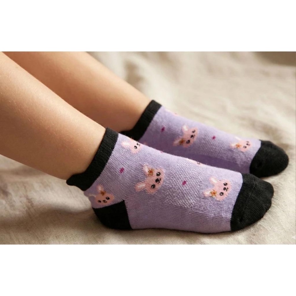 👍凱美棉襪業｜MIT台灣製 純綿細針兒童短襪 滿版汽車、兔兔圖案-細節圖4