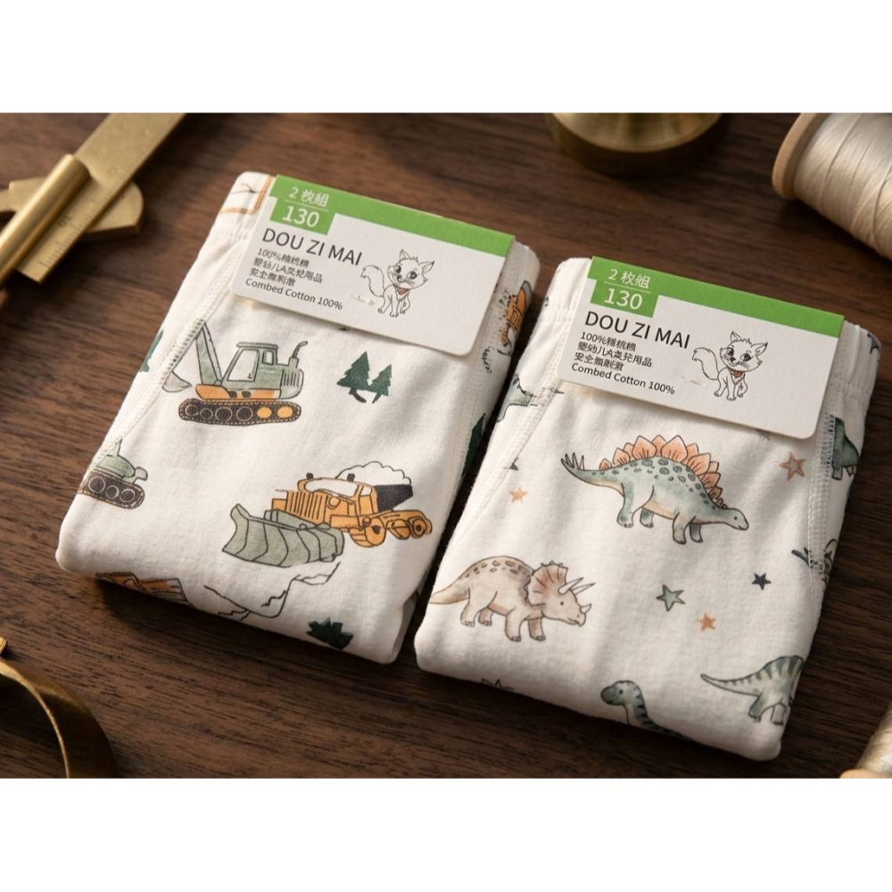 👍凱美棉業｜ 全棉彈力萊卡棉兒童三角內褲男童三角褲 兩件一組(隨機出色)-細節圖6