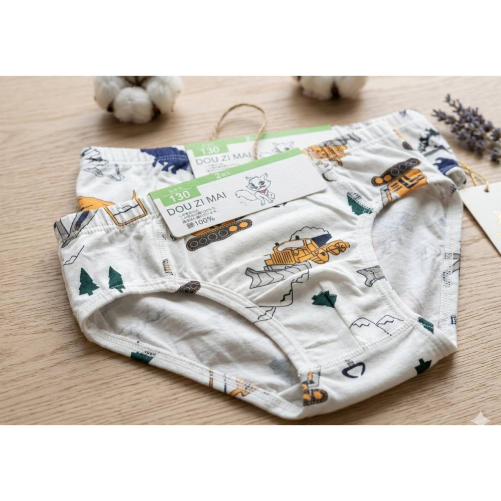 👍凱美棉業｜ 全棉彈力萊卡棉兒童三角內褲男童三角褲 兩件一組(隨機出色)-細節圖7