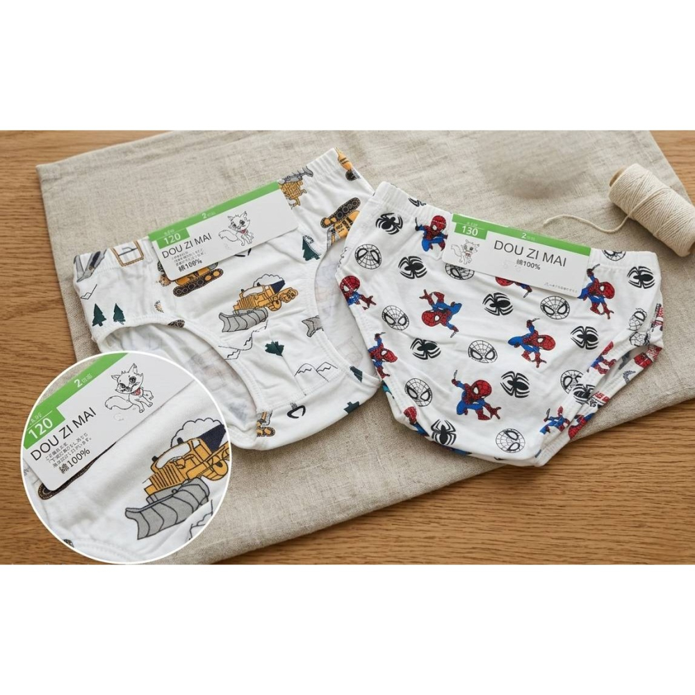 👍凱美棉業｜ 全棉彈力萊卡棉兒童三角內褲男童三角褲 兩件一組(隨機出色)-細節圖8