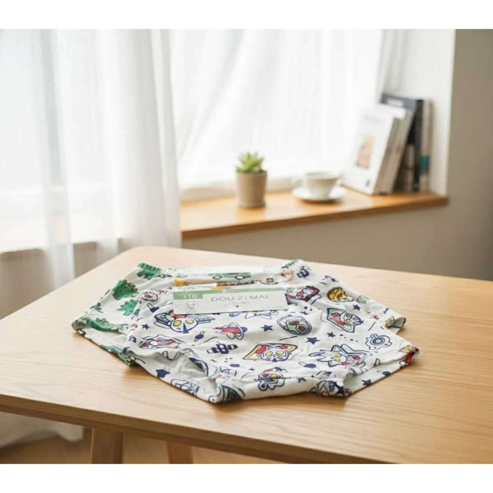 凱美棉業｜精品彈力萊卡棉兒童四角內褲 男童四角褲 寶寶純棉內褲 兩件一組（隨機出色）-細節圖2