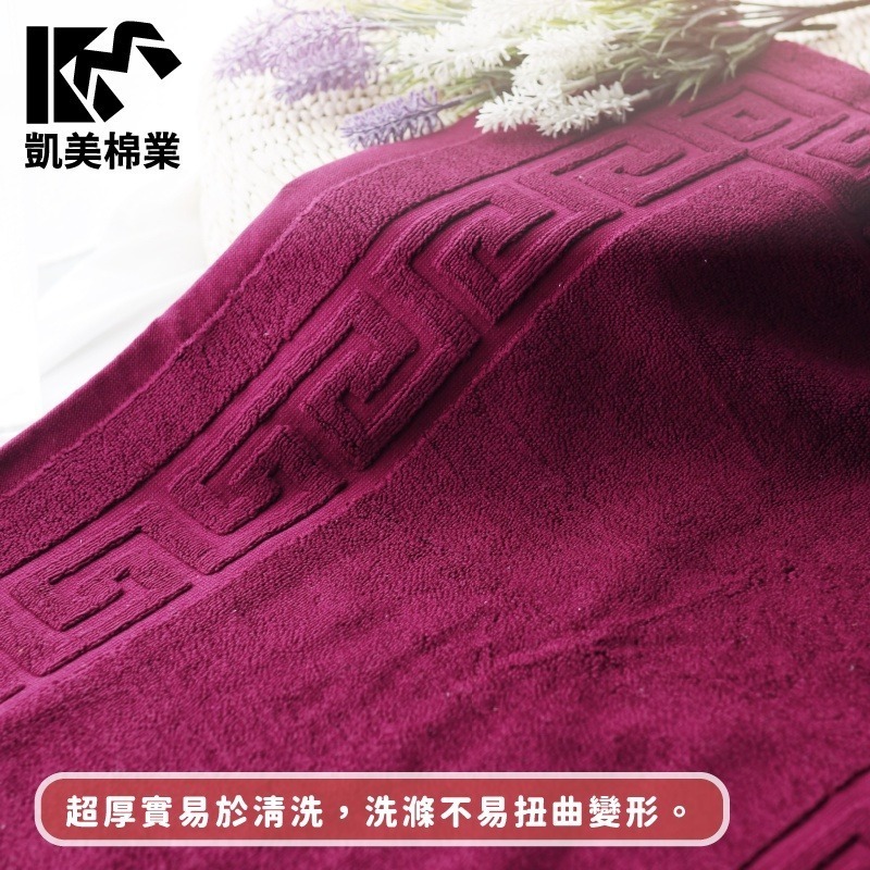 凱美棉業｜2入組 MIT台灣製 五星級飯店指定款 純棉立體緹花浴墊 腳踏墊 厚實棉浴墊-細節圖2