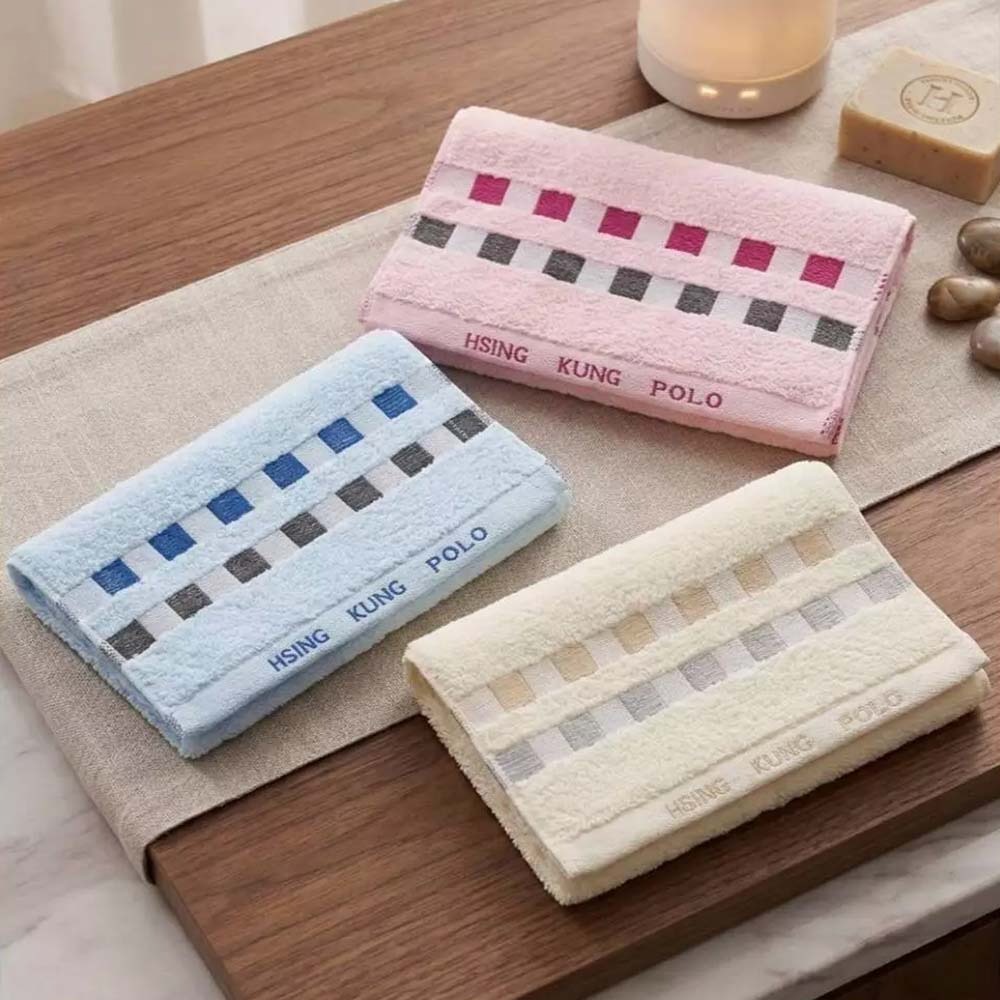 凱美棉業｜ MIT台灣製 品牌 POLO 精梳棉純棉吸水毛巾 方格款-細節圖5