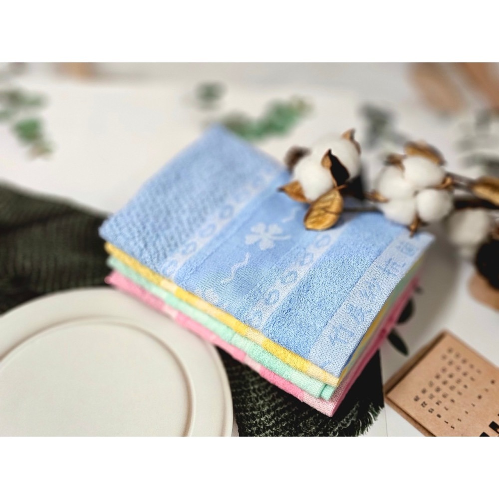 👍凱美棉業｜MIT台灣製  頂級厚實抗菌除臭竹炭方巾-幸運草款-細節圖6