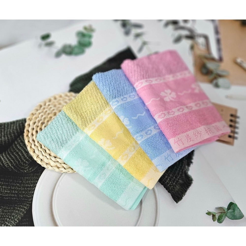 👍凱美棉業｜MIT台灣製  頂級厚實抗菌除臭竹炭方巾-幸運草款-規格圖11