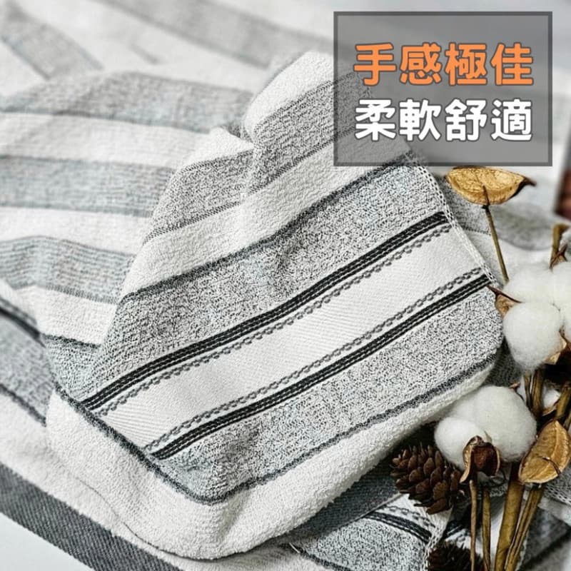 👍凱美棉業｜MIT台灣製 抗菌防臭 22兩厚實柔軟純棉竹炭毛巾 12入組-細節圖3