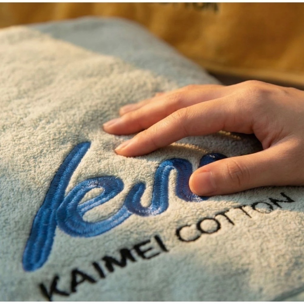 凱美棉業｜ LOGO設計款 開纖紗厚實超吸水浴巾-細節圖2