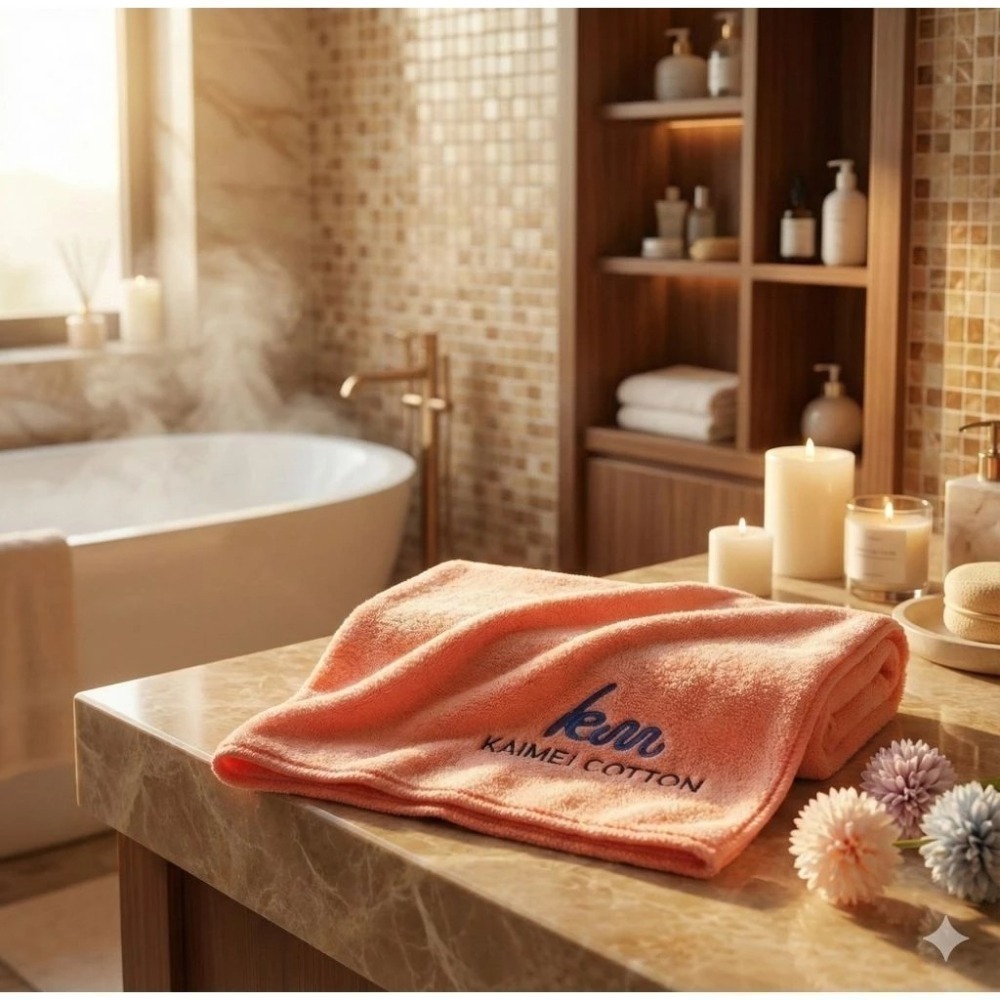 凱美棉業｜LOGO設計款 開纖紗超厚實柔軟強力吸水毛巾/擦髮巾-細節圖6