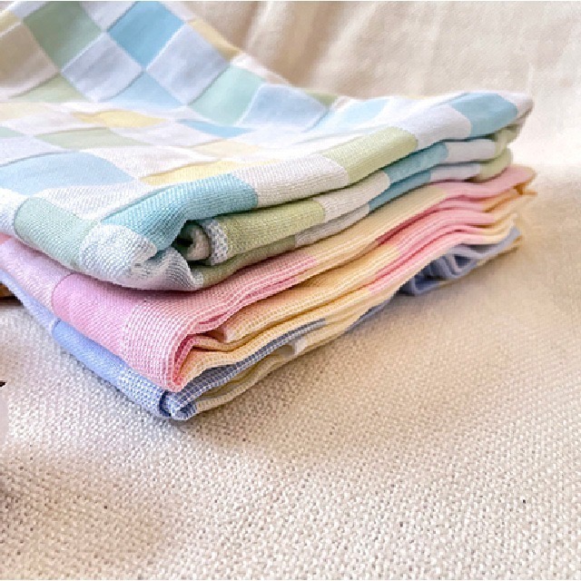 👍凱美棉業｜純棉超柔順 頂級彩格紗布浴巾 70x140cm-細節圖7
