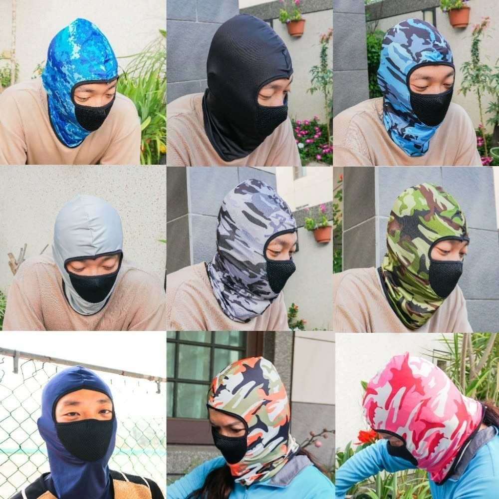 凱美棉業【台灣設計】升級版冰絲涼感防曬頭套 全罩式機車面罩 抗UV防風防塵 戰術頭套 騎士外送 工地防曬帽套FREE碼-細節圖8