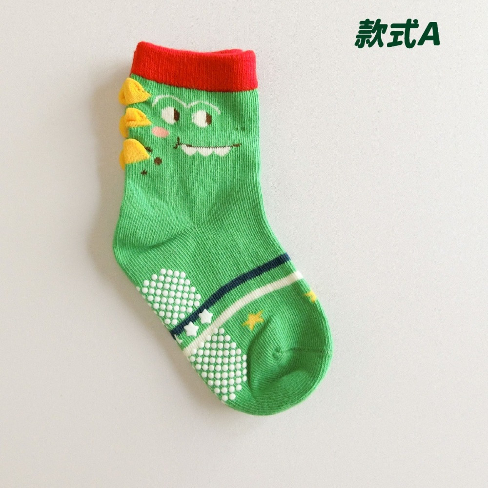 👍凱美棉業｜MIT台灣製 純棉止滑童襪 好玩動物園款 9-13CM-細節圖6