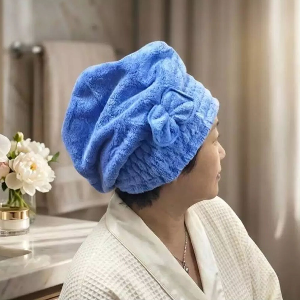 👍凱美棉業｜MIT台灣製 頂級開纖紗 超強吸水公主造型浴帽-細節圖3