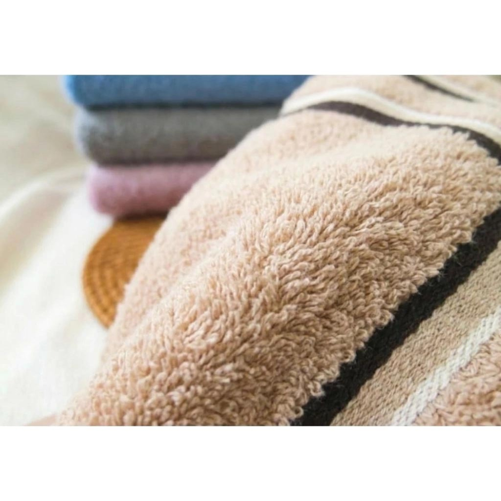 👍凱美浴巾｜ MIT台灣製 深色黑邊條紋浴巾 頂級12兩超厚實 純棉緞檔設計-細節圖5