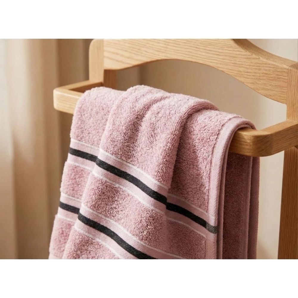 👍凱美浴巾｜ MIT台灣製 深色黑邊條紋浴巾 頂級12兩超厚實 純棉緞檔設計-細節圖9