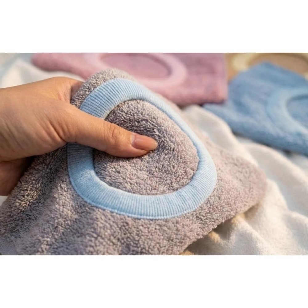 凱美棉業｜MIT台灣製 28兩厚實 純棉透氣成人圍兜/口水巾 精緻帶緞素色款 隨機出色-細節圖4